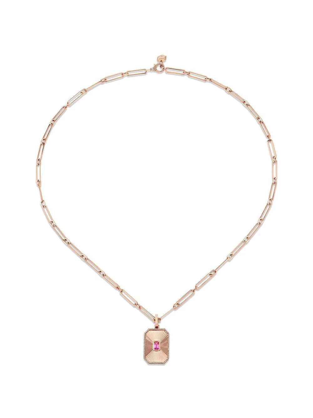 SHAY pink sapphire and diamond necklace - Oro