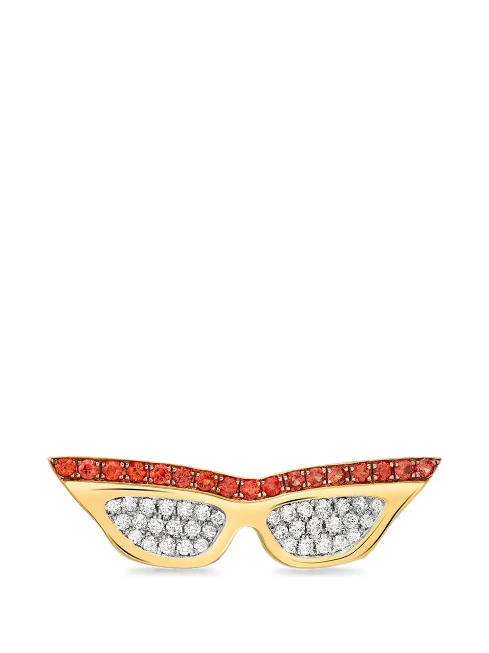EDINA KISS small Sunglasses sapphire and diamond pendant - Gold