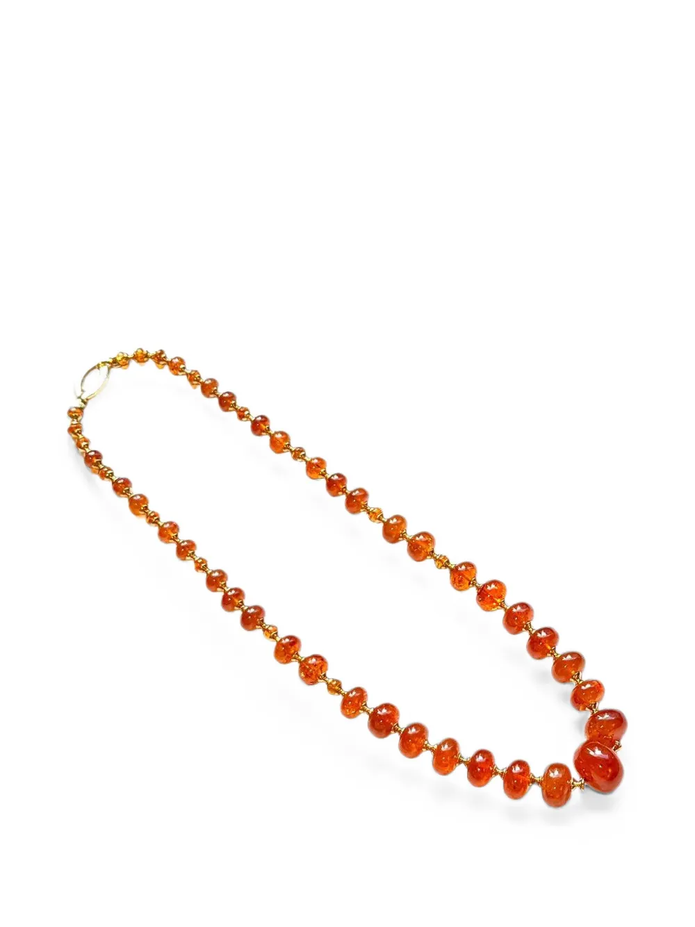 Goshwara mandarin garnet beaded necklace - Gold