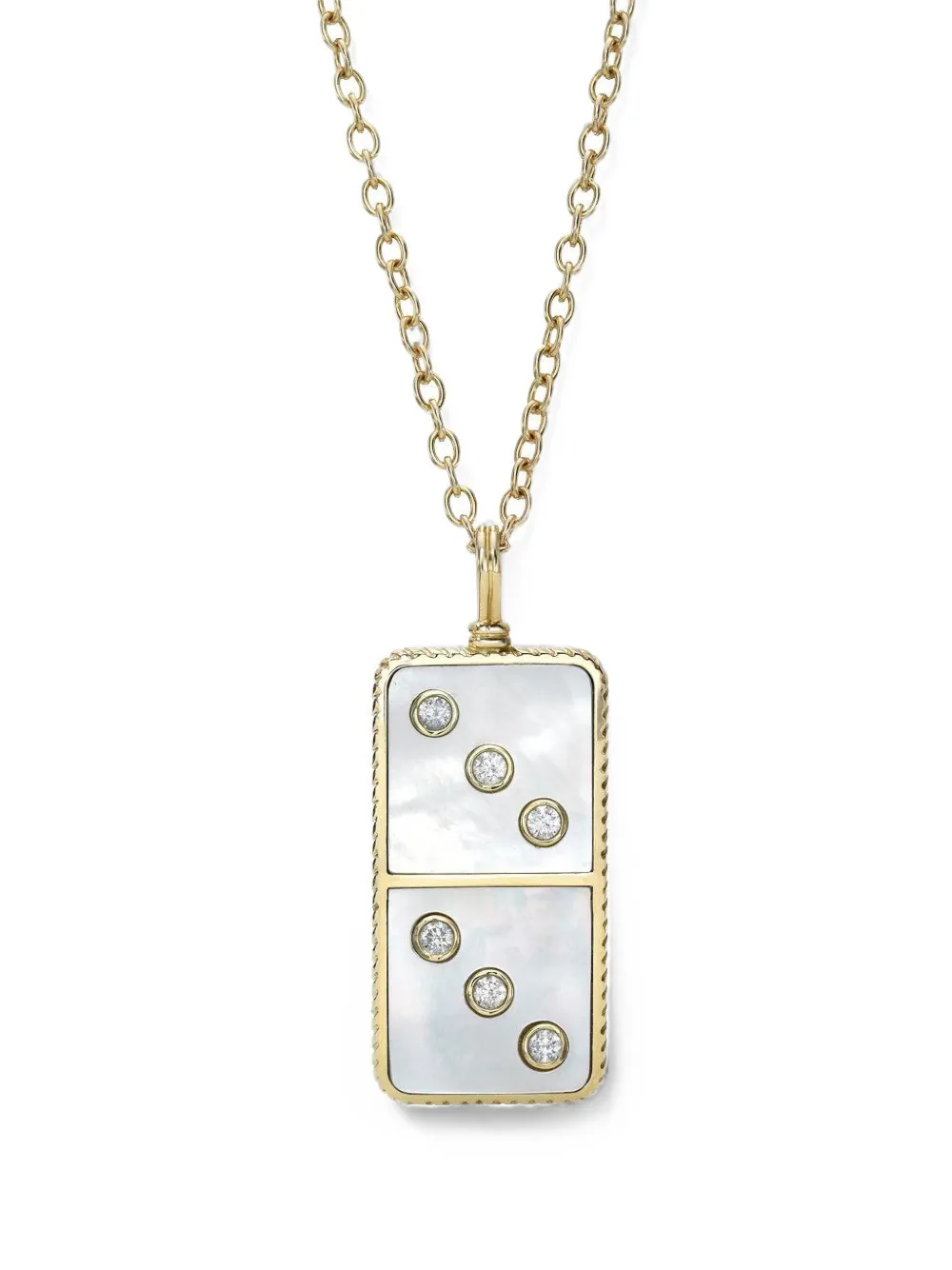Retrouvaí Domino mother of pearl and diamond necklace - Gold