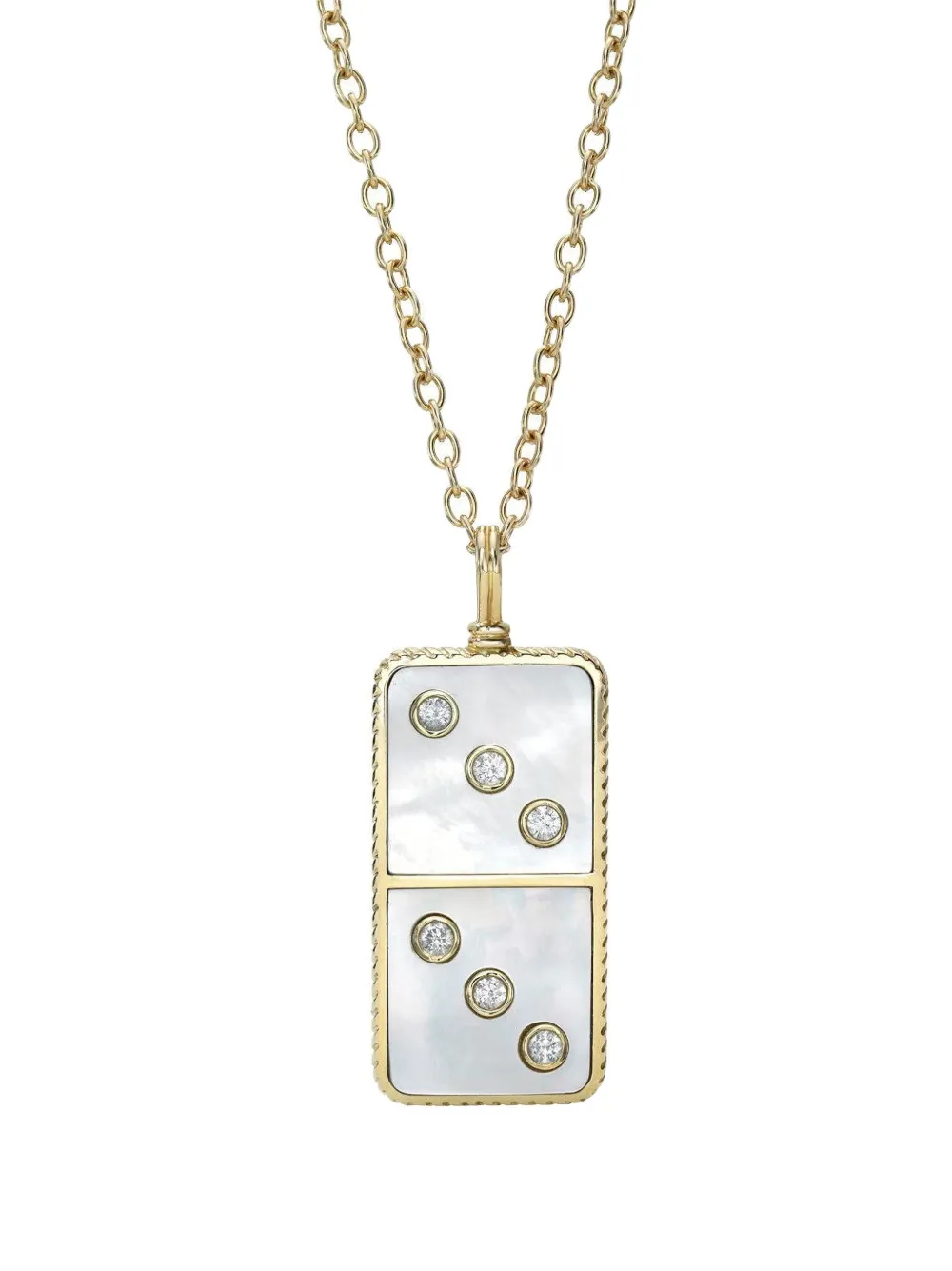 Retrouvaí Domino mother of pearl and diamond necklace - Oro