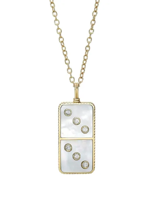 Retrouvaí Domino mother of pearl and diamond necklace