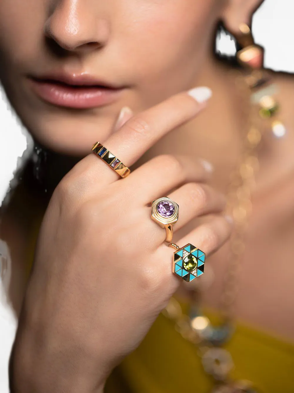 Harwell Godfrey Evil Eye multi-stone ring - Gold