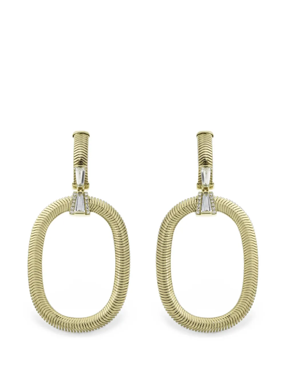 Nikos Koulis Feelings diamond drop earrings - Gold