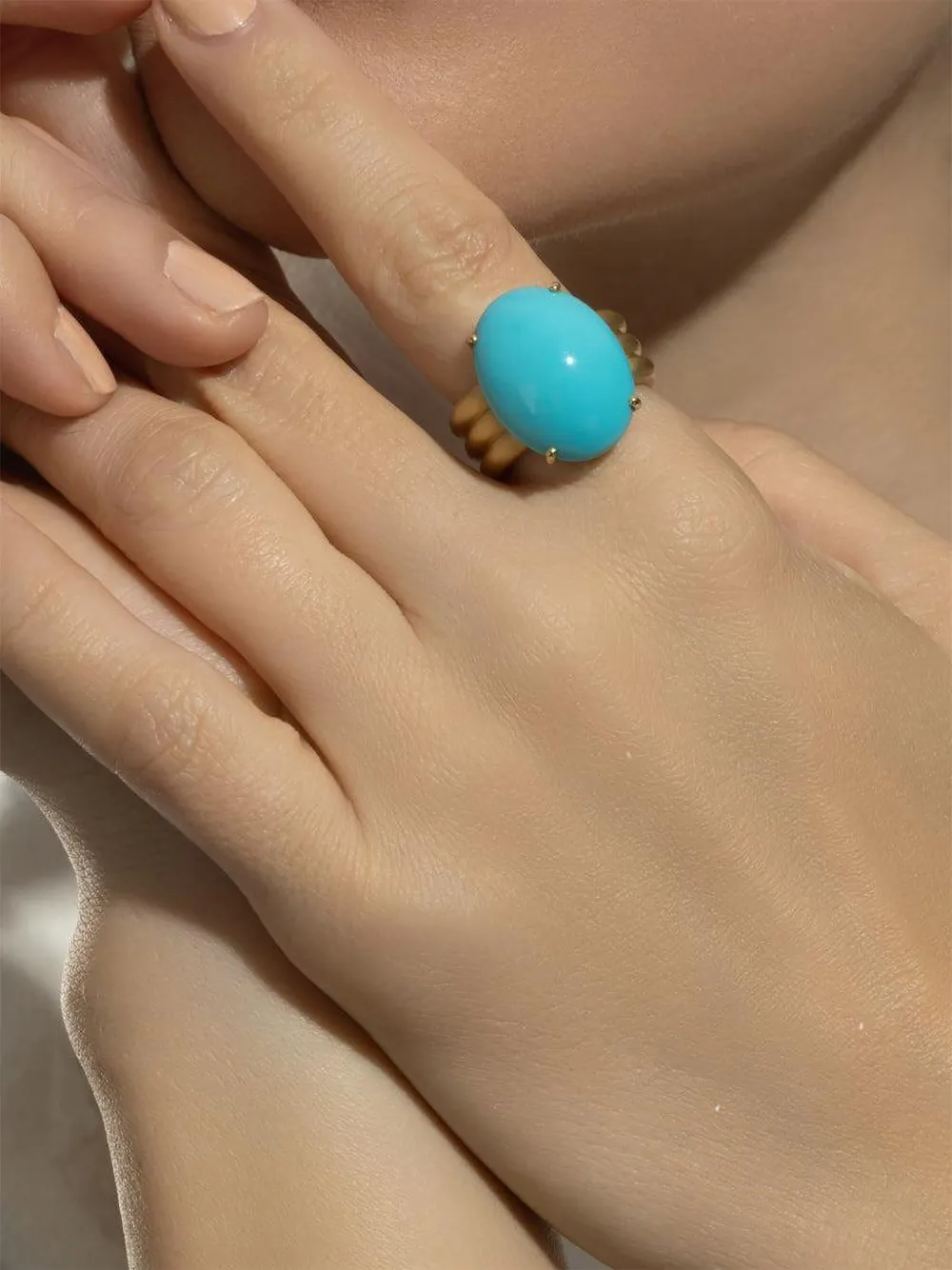 Irene Neuwirth Heroic Turquoise Ring in Gold, view 3