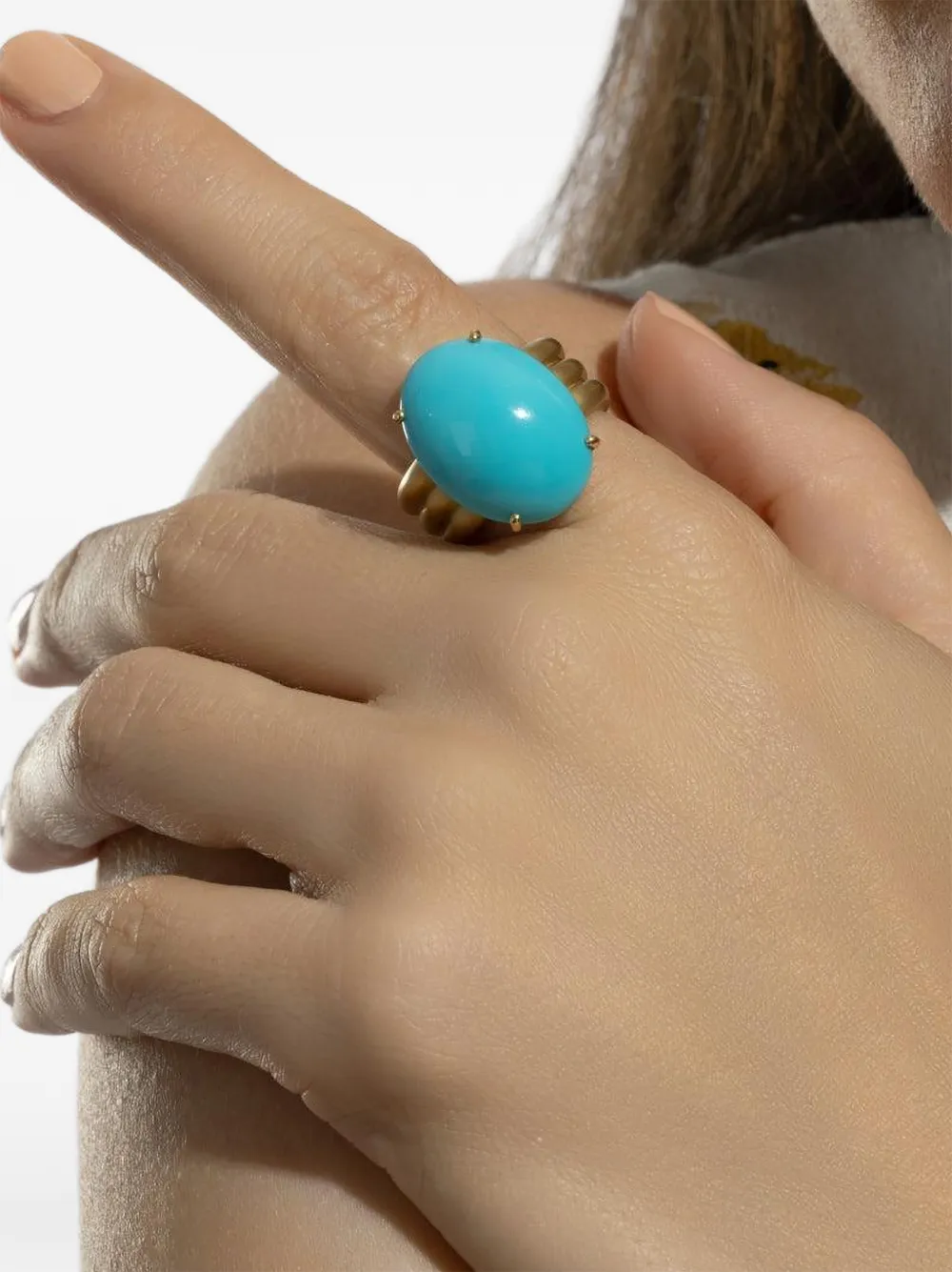 Irene Neuwirth Heroic Turquoise Ring in Gold, view 2