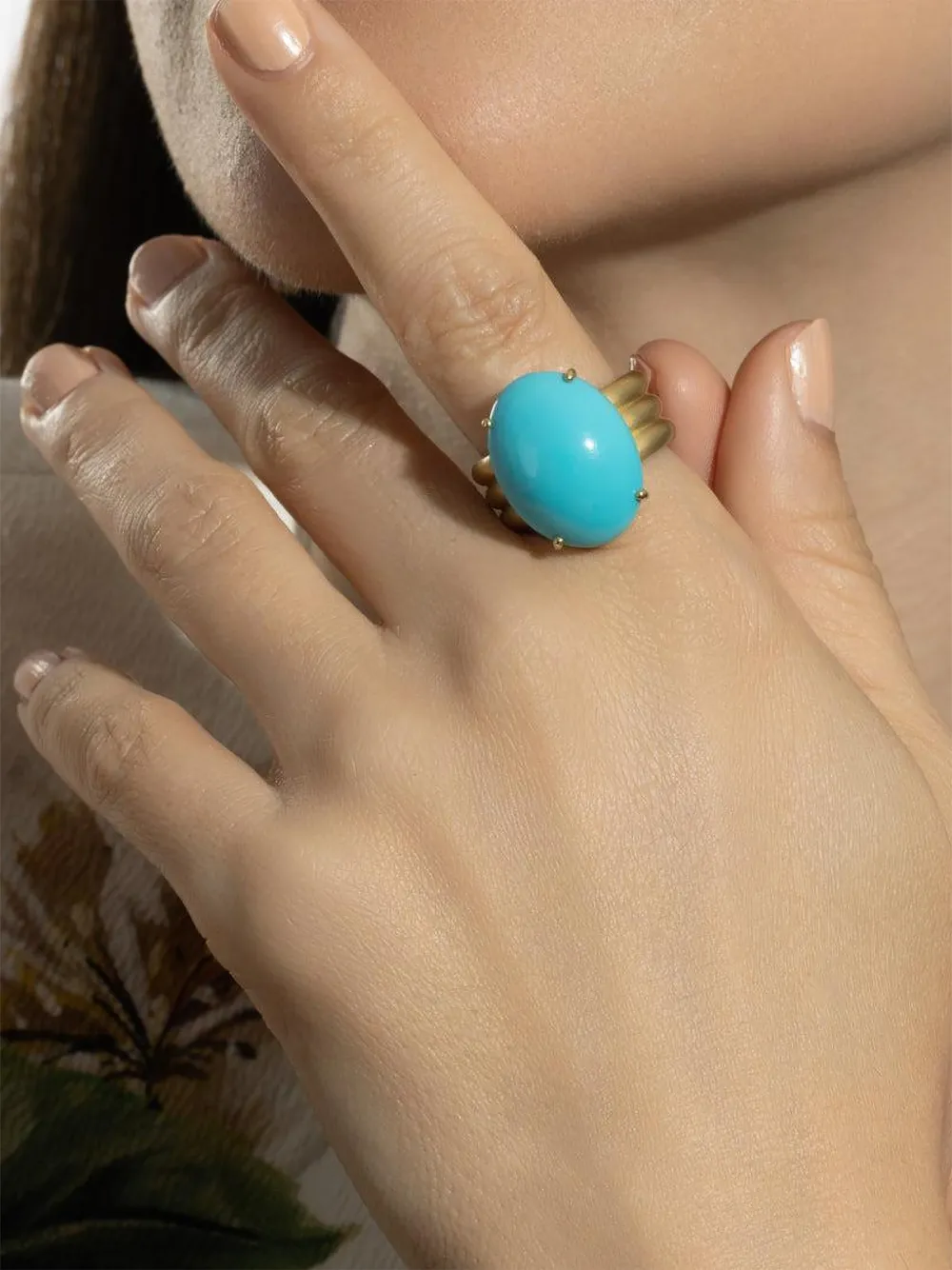 Irene Neuwirth Heroic turquoise ring - Oro