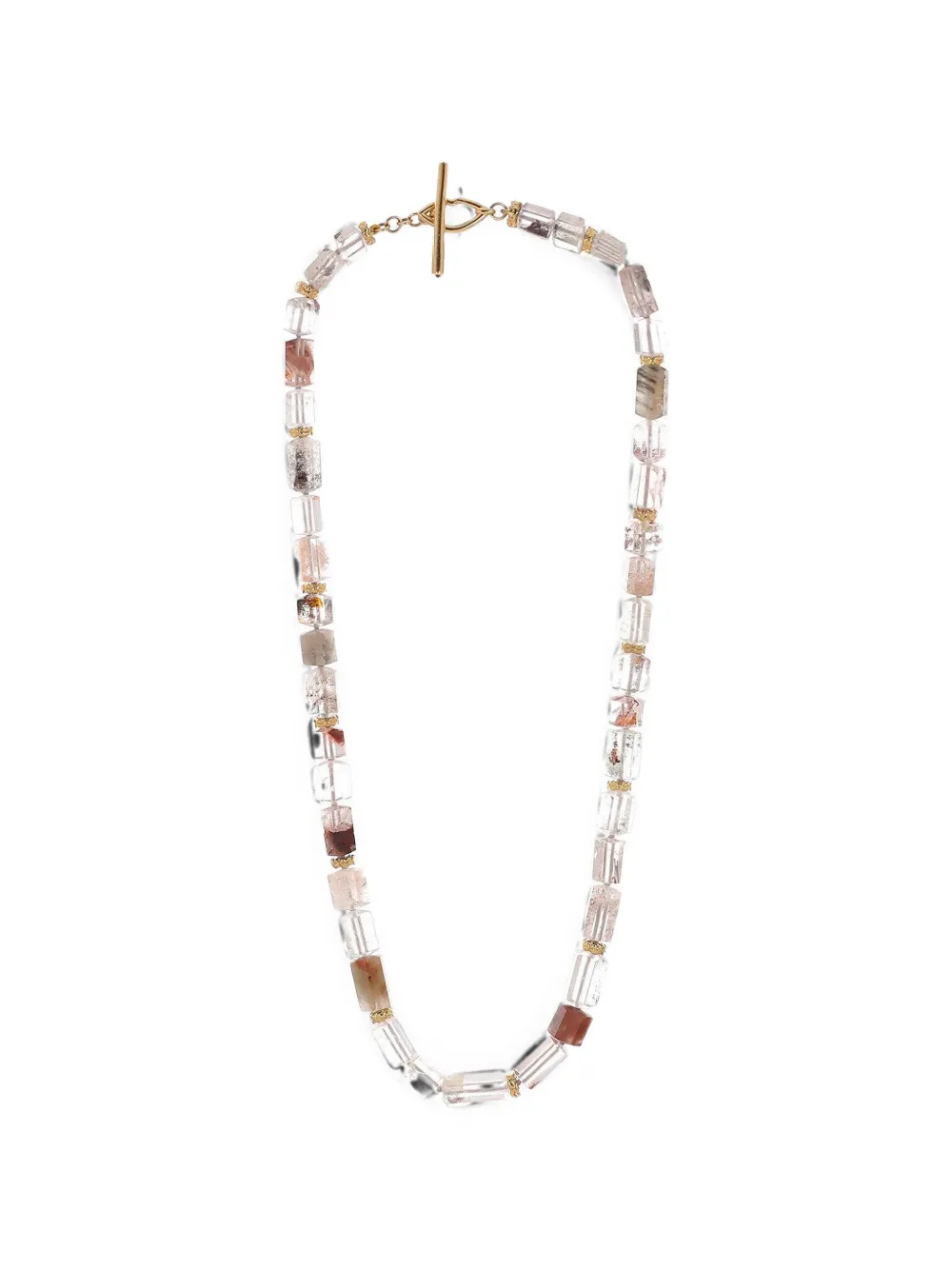 EDINA KISS garden quartz and sapphire beaded necklace - Gold