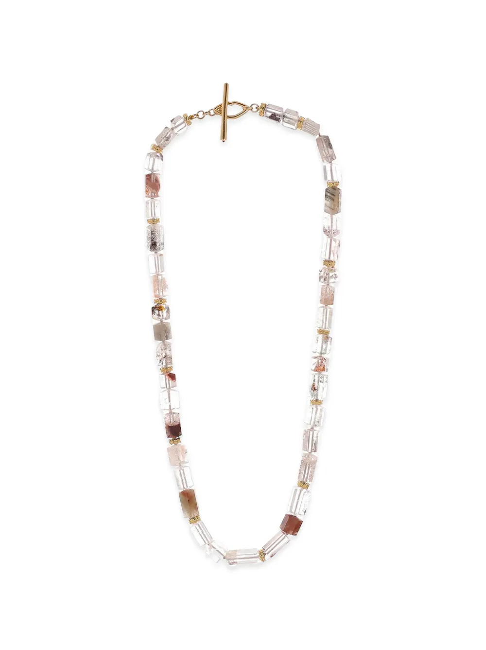 EDINA KISS garden quartz and sapphire beaded necklace