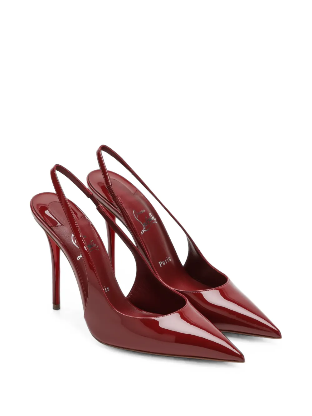Christian Louboutin Miss Z Patent Leather Slingback Pumps | Red