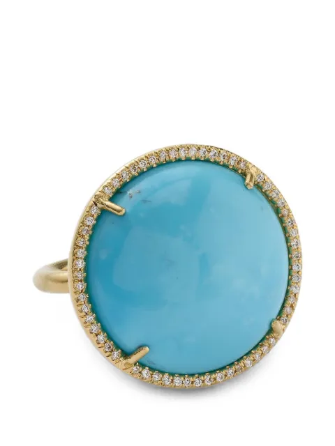 Irene Neuwirth Cassic turquoise and diamond ring