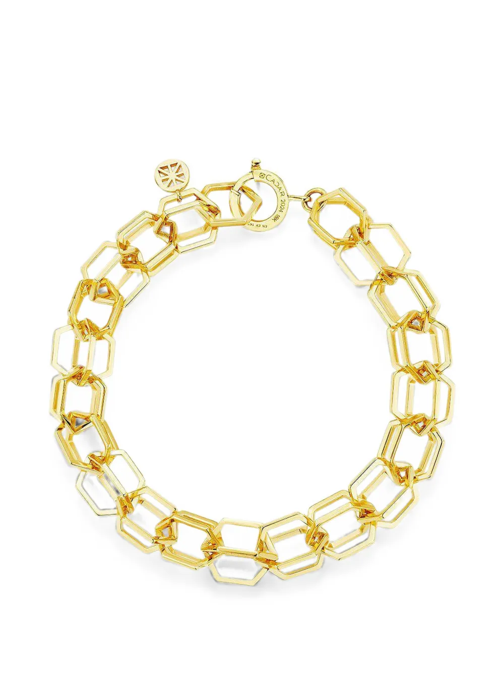 Cadar B Home wide link bracelet - Gold