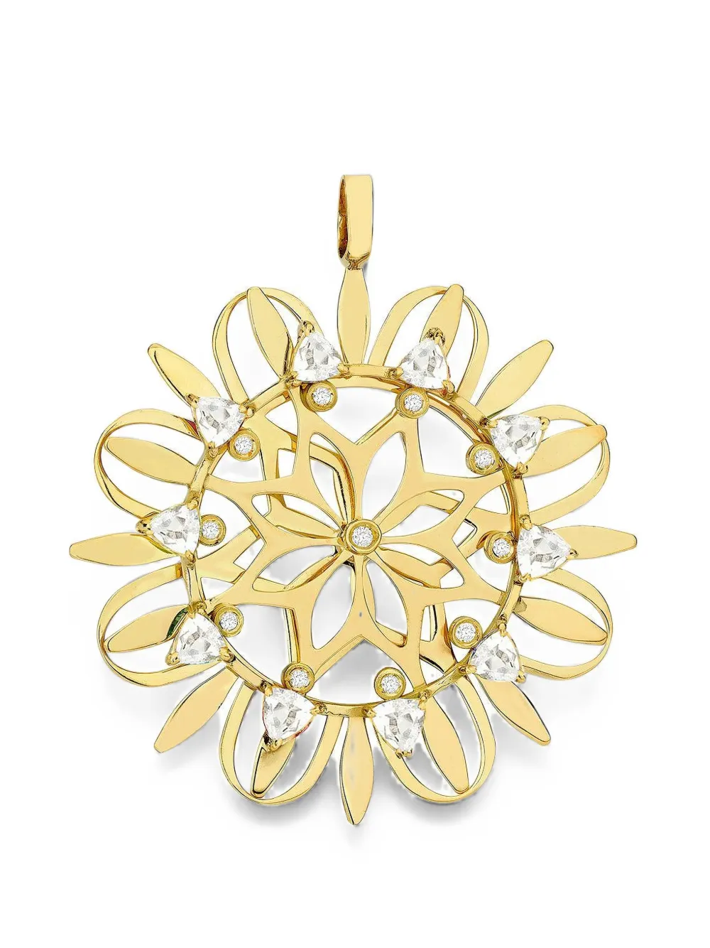 Carol Kauffmann Mandala sapphire and diamond necklace - Gold