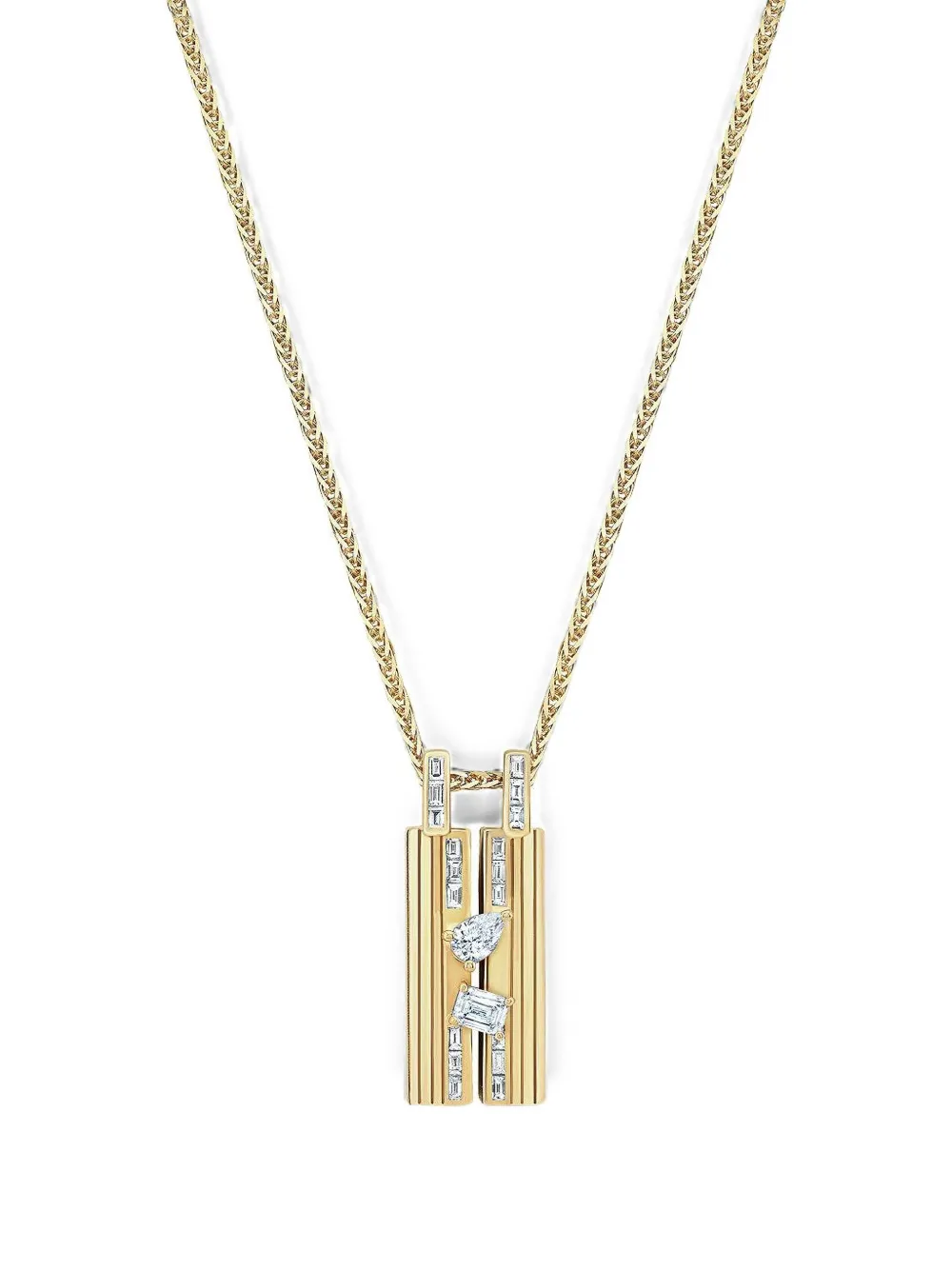Loraida Collana Blade piccola con diamanti - Oro