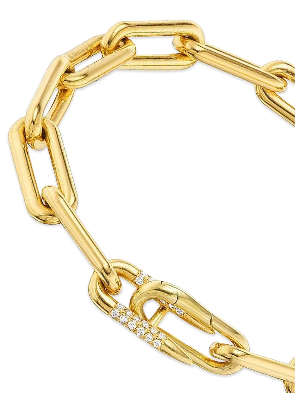 Uniform Object Heavy Metal Diamond Bracelet in Gold, view 2