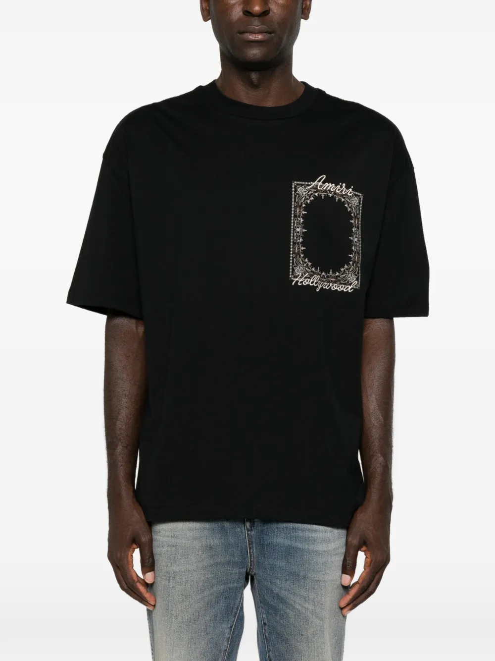 AMIRI logo-print cotton T-shirt Zwart