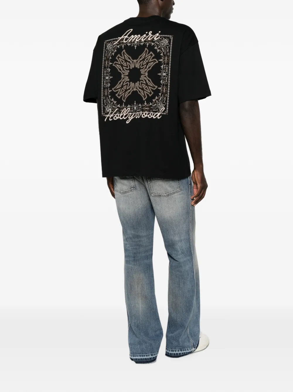 AMIRI logo-print cotton T-shirt Zwart