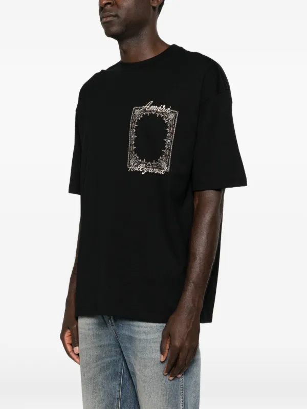 AMIRI logo-print Cotton T-shirt | Black | FARFETCH
