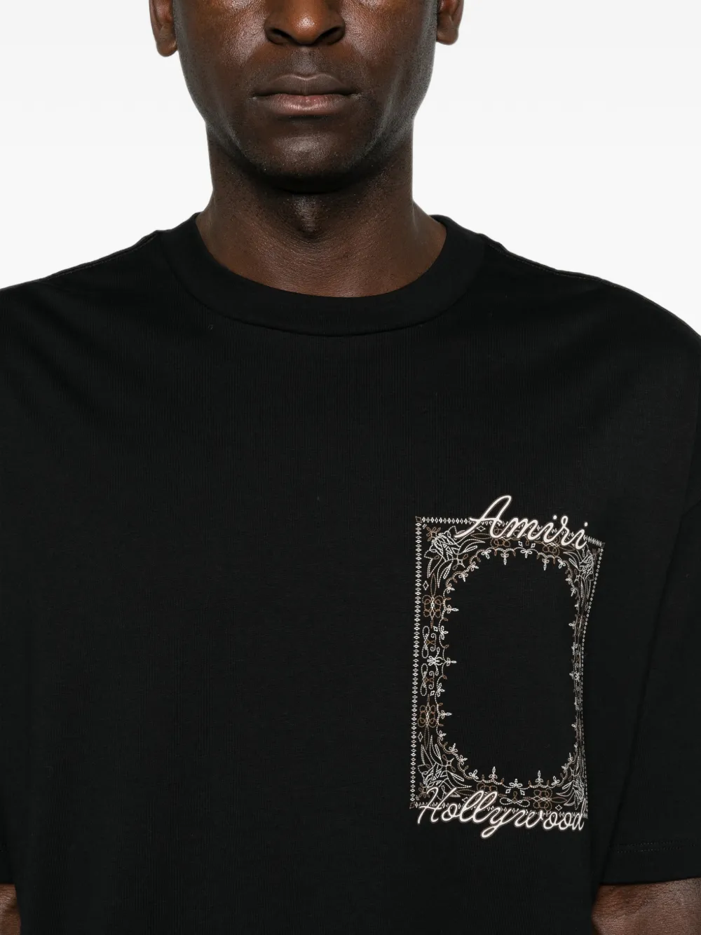 AMIRI logo-print cotton T-shirt Zwart