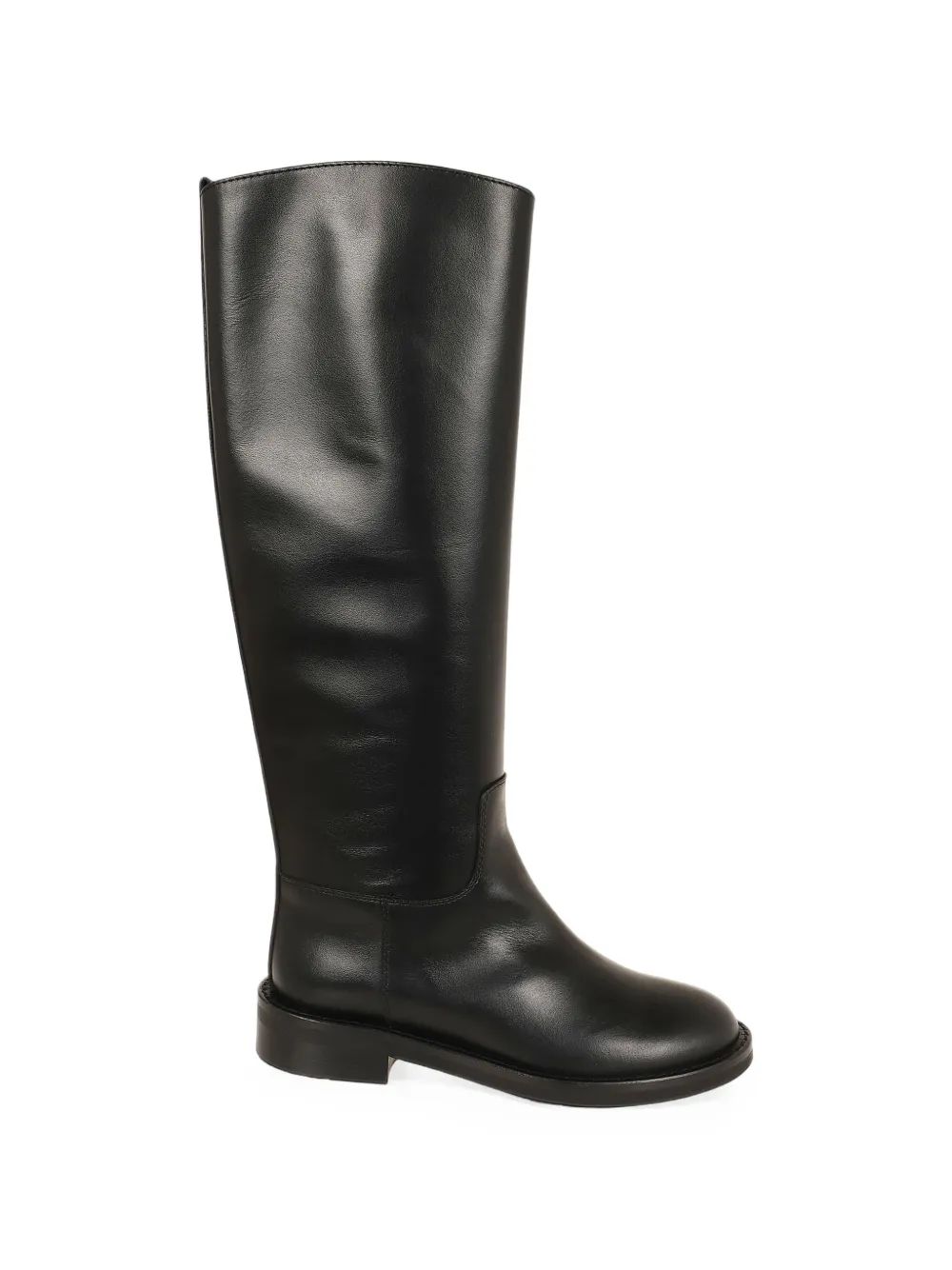 Via Roma 15 leather knee-high boots Zwart