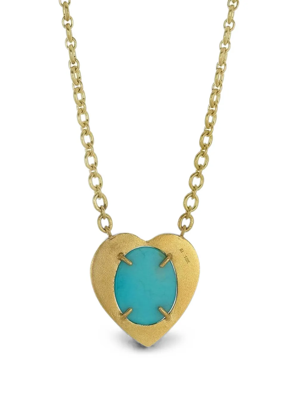 Irene Neuwirth turquoise heart necklace - Gold