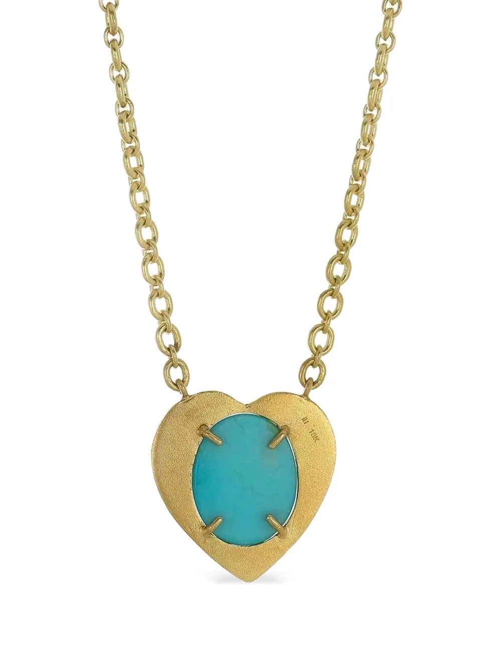 Irene Neuwirth Turquoise Heart Necklace in Gold, view 3