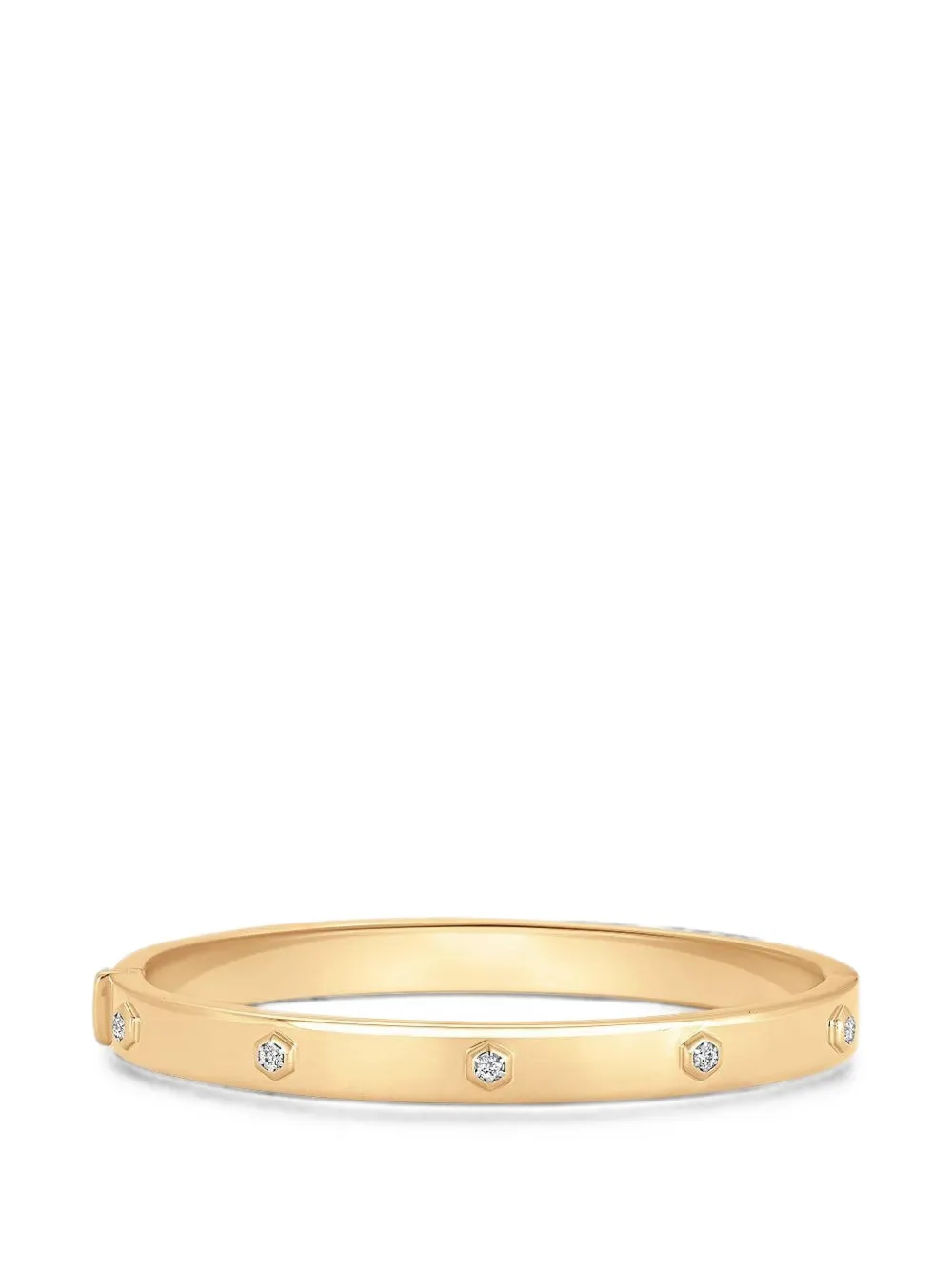 Sara Weinstock Honey Comb Diamond Bangle Bracelet In 金色