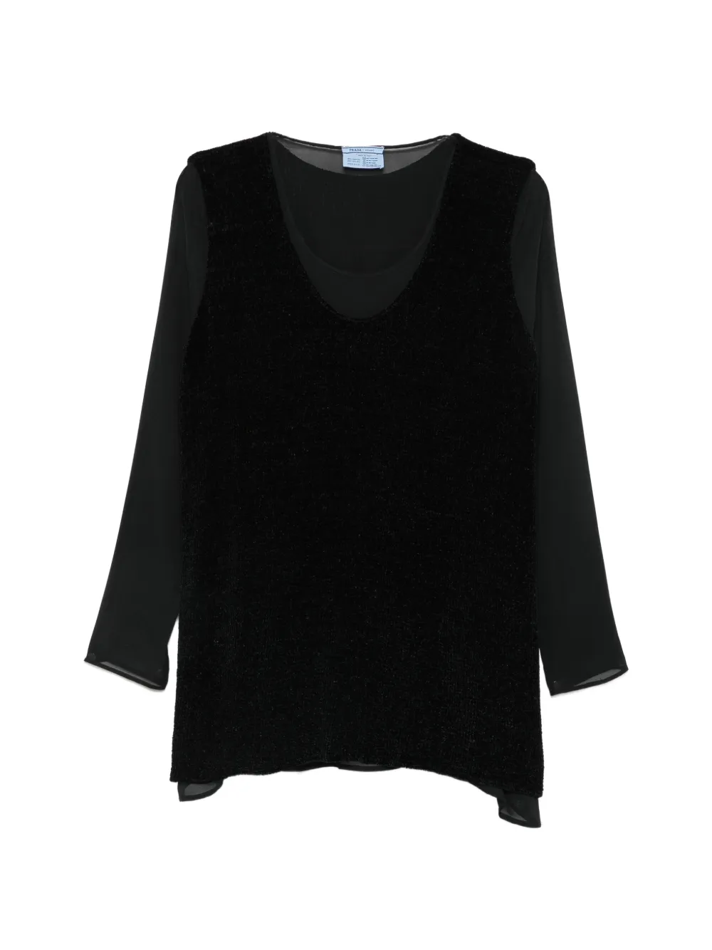 Prada Pre-Owned Top a strati anni '90 - Nero