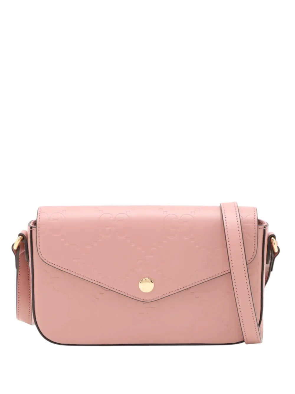Gucci Pre-Owned 2000-2015 Super Mini GG Jumbo Embossed Leather Pochette crossbody bag - Rosa