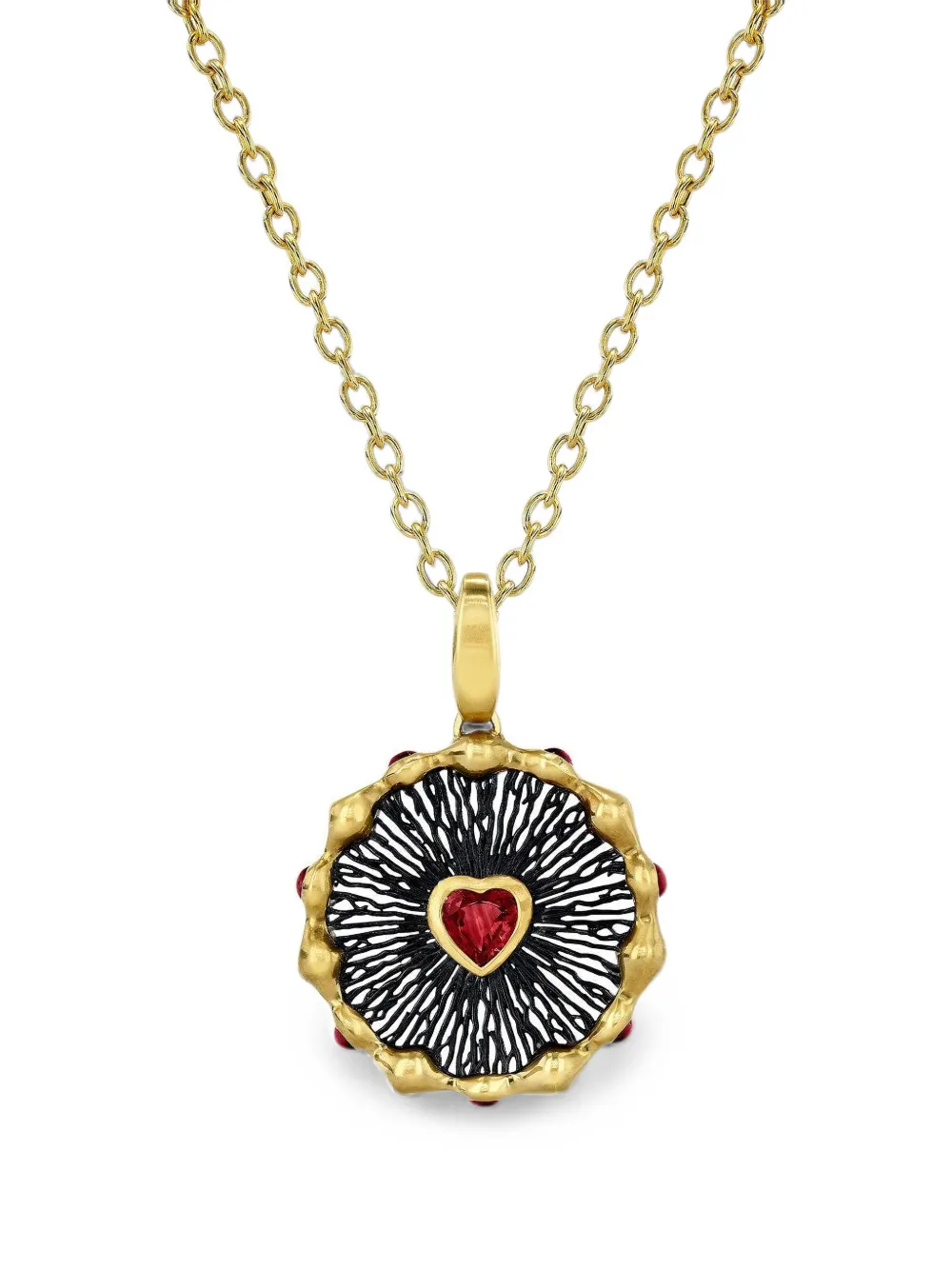 VRAM Hypha ruby pendant necklace - Gold