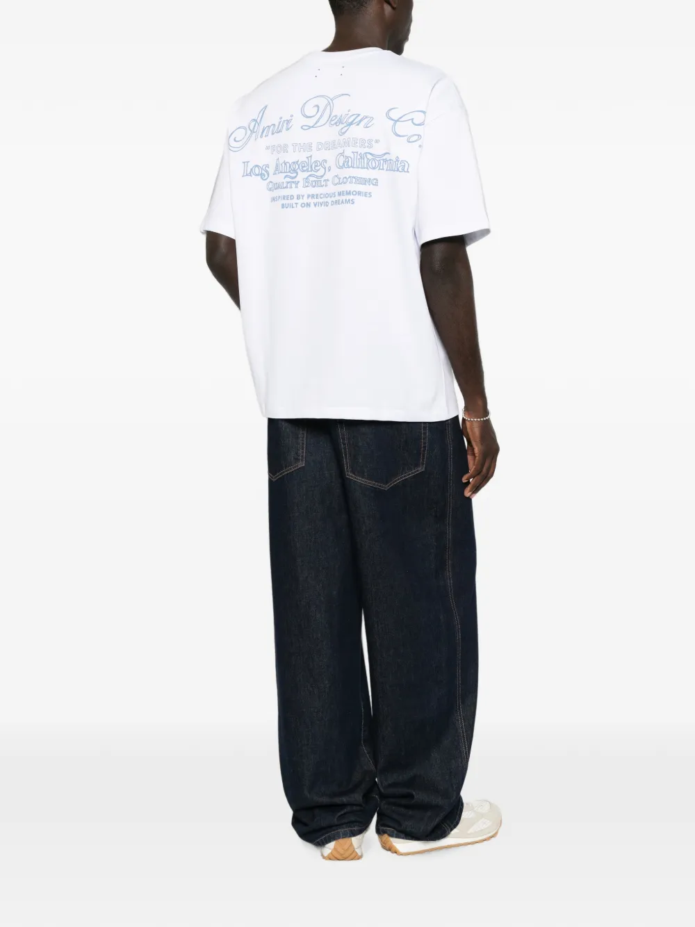 AMIRI T-shirt met logoprint met ronde hals Wit