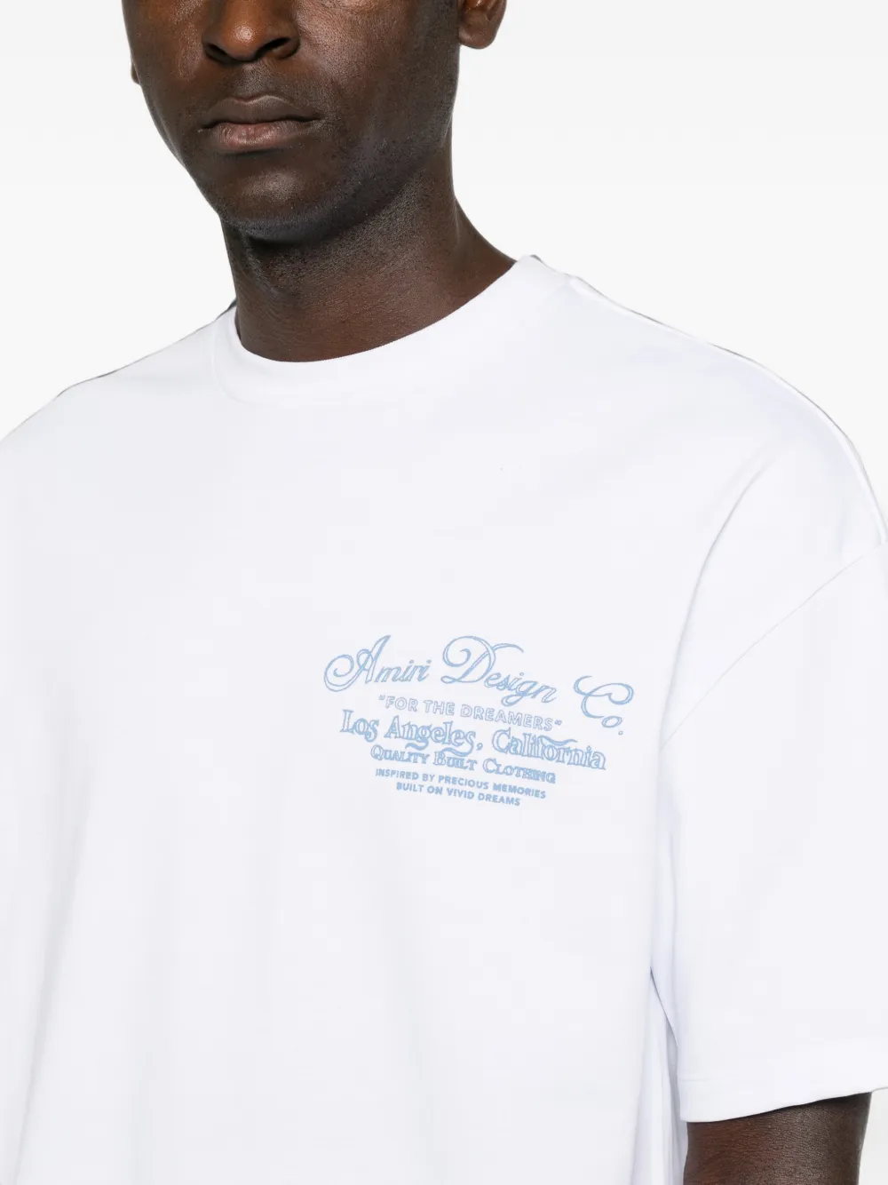 AMIRI T-shirt met logoprint met ronde hals Wit