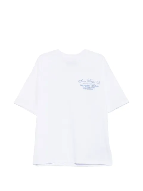 AMIRI 로고 프린트 크루 넥 티셔츠