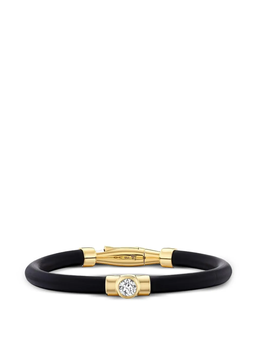 Uniform Object Bracciale Carbon con diamanti - Oro