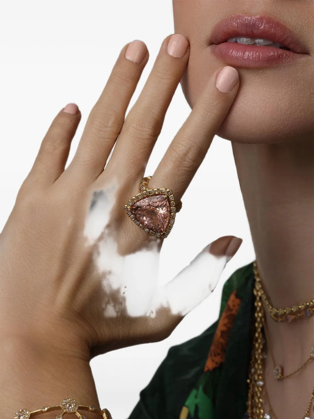 COOMI morganite and diamond ring - Oro