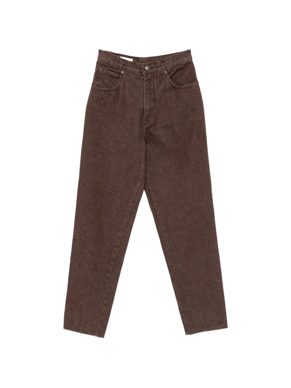 Fendi Pre-Owned Jeans con applicazione logo anni '80 - Marrone