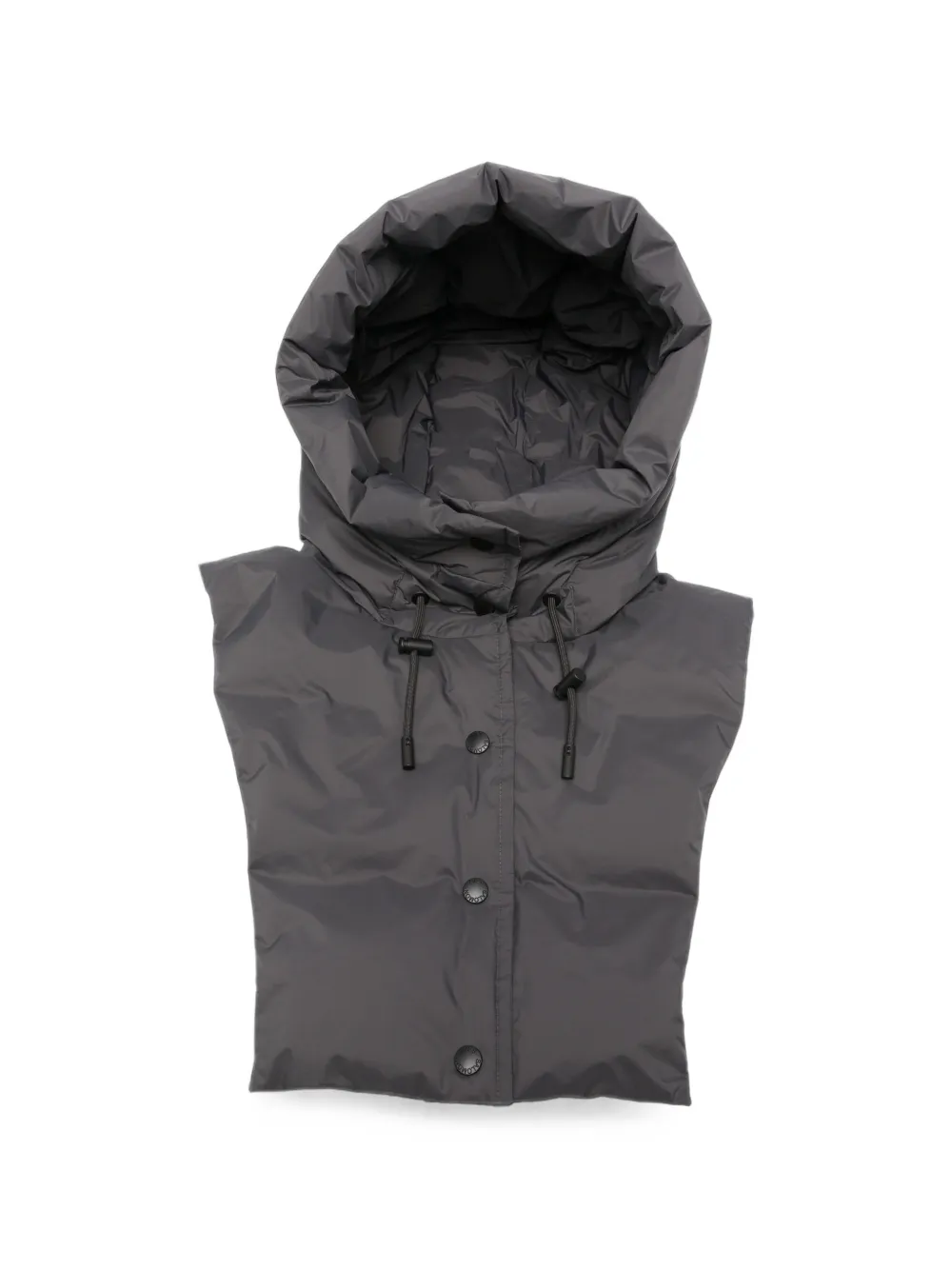 Yves Salomon padded drawstring hood - Grigio