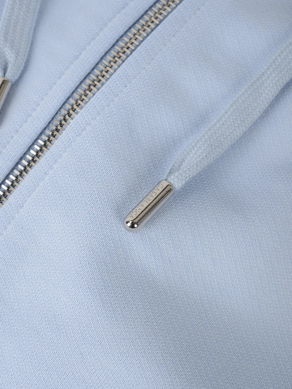 Casablanca logo-print zip-up hoodie Blauw