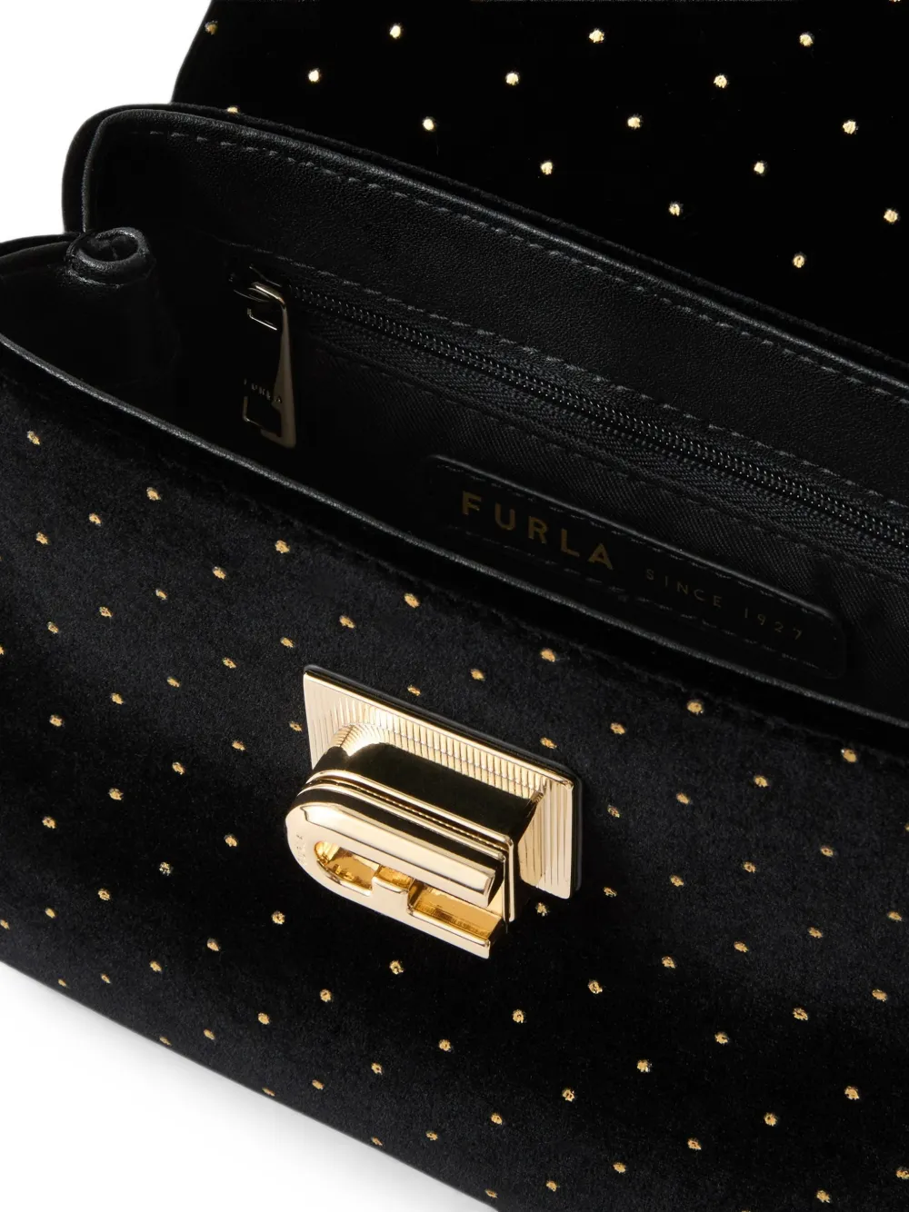 Furla Shopper verfraaid met studs en handvat Zwart