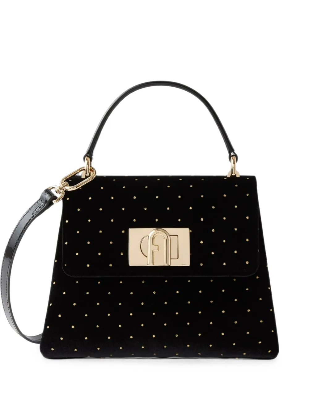 Furla stud-embellished top-handle tote bag - Black