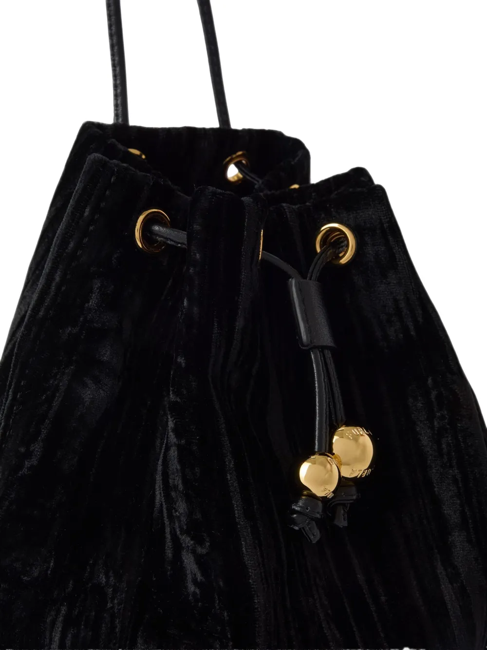 Furla Fluwelen bucket-tas Zwart