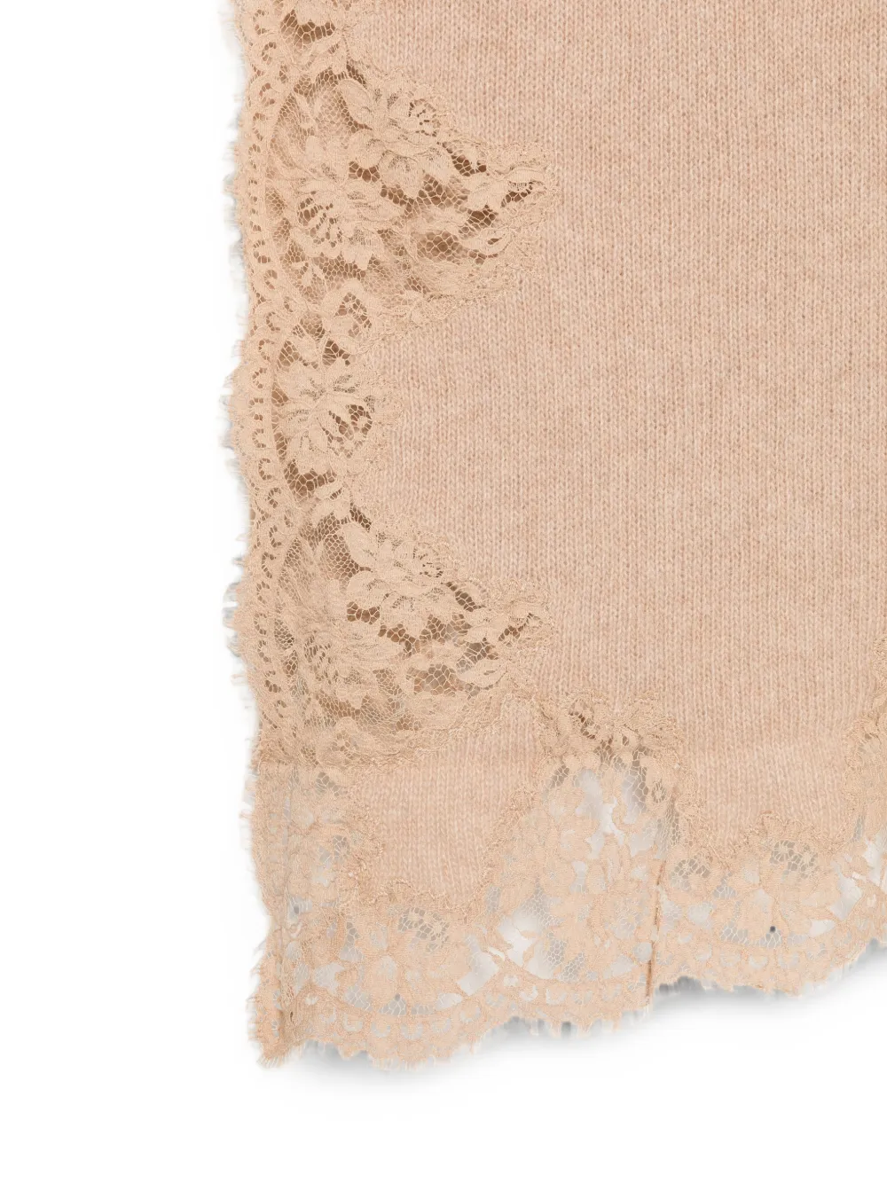 ERMANNO FIRENZE Sjaal met kant Beige