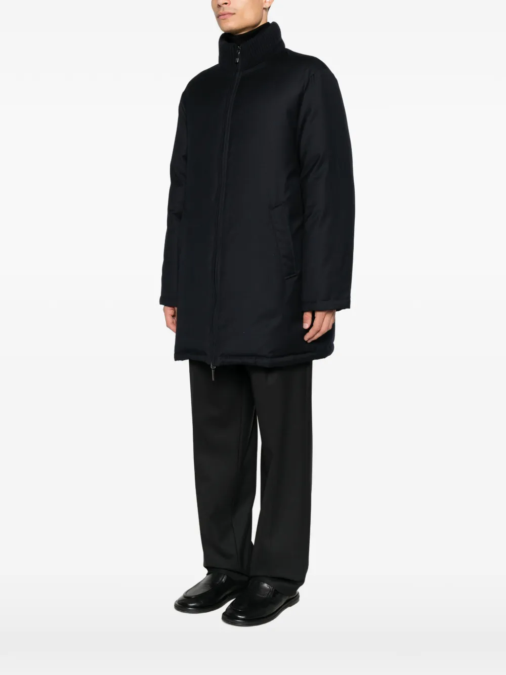 Emporio Armani Omkeerbaar gewatteerd jack Blauw