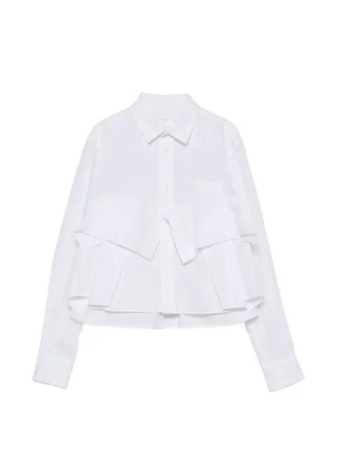 sacai camisa corta con volantes