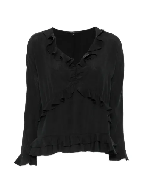 Gucci Pre-Owned 2000s ruffled V-neck blouse