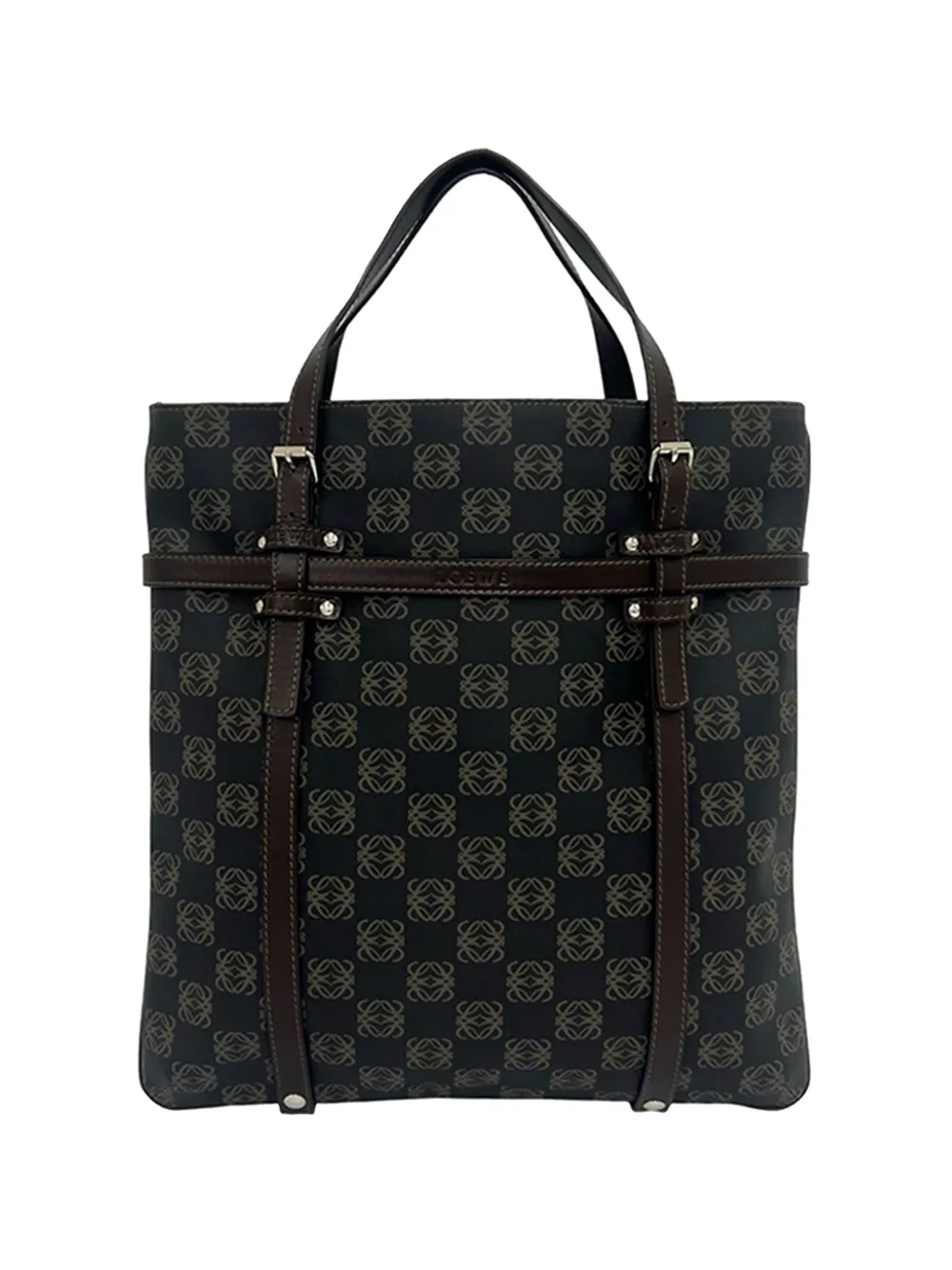 Loewe Pre-Owned 2000-2005 Anagram Coated Canvas tote bag - Braun