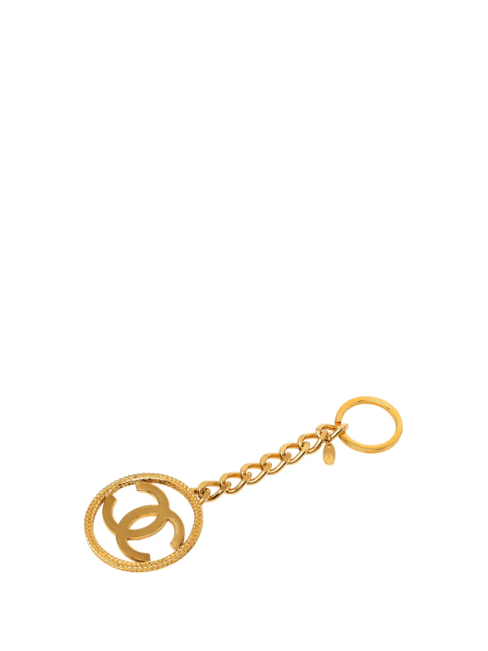 CHANEL Pre-Owned 1980-1990 CC Gold Plated key chain