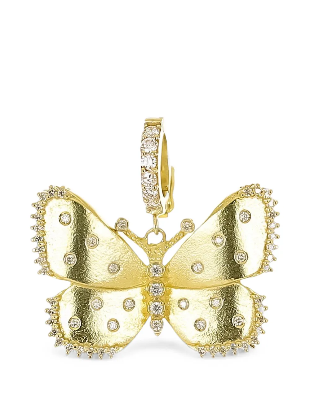 Tanya Farah large Butterfly Enhancer diamond pendant - Gold
