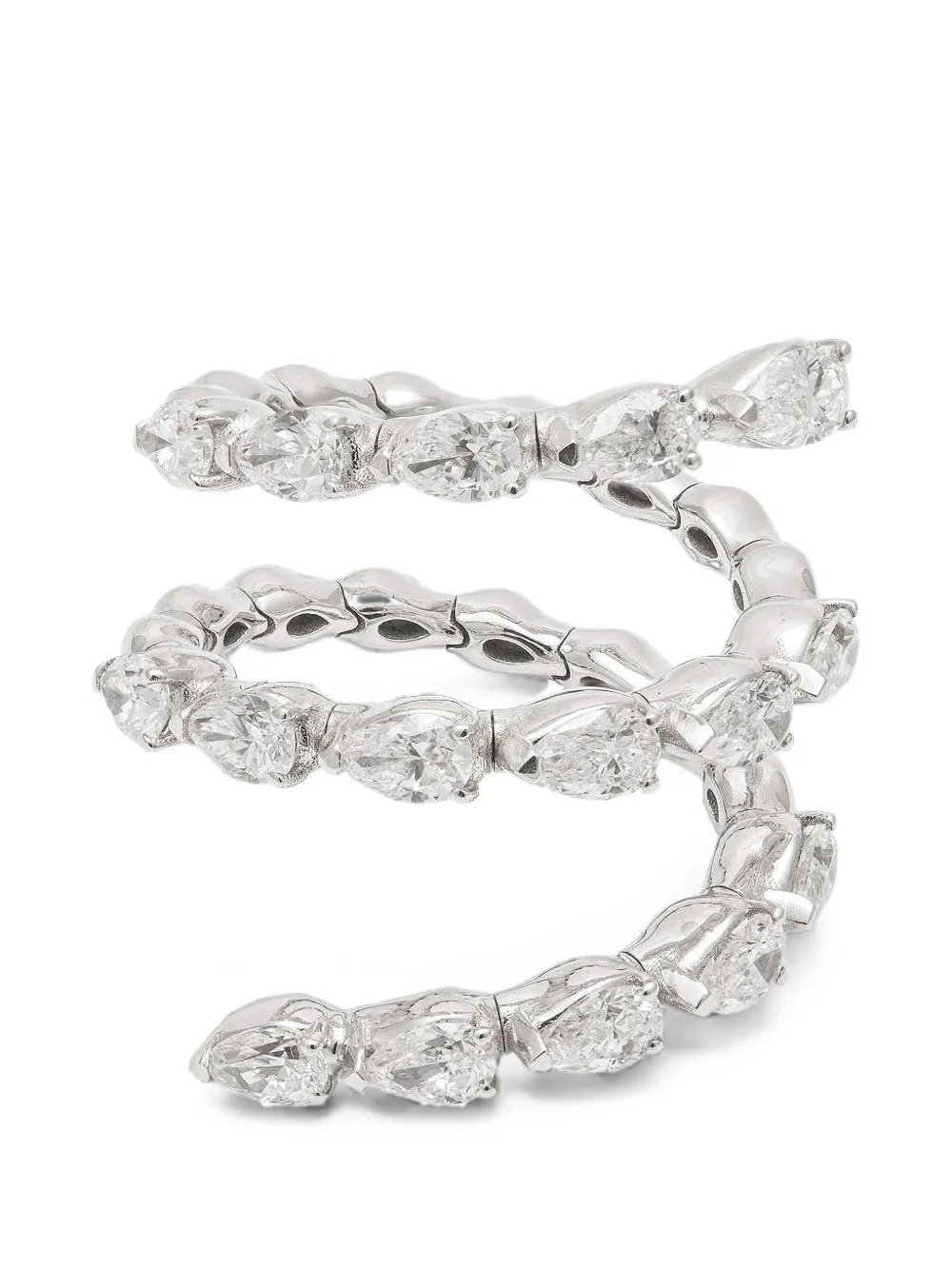 ZYDO diamond spiral ring - Argento