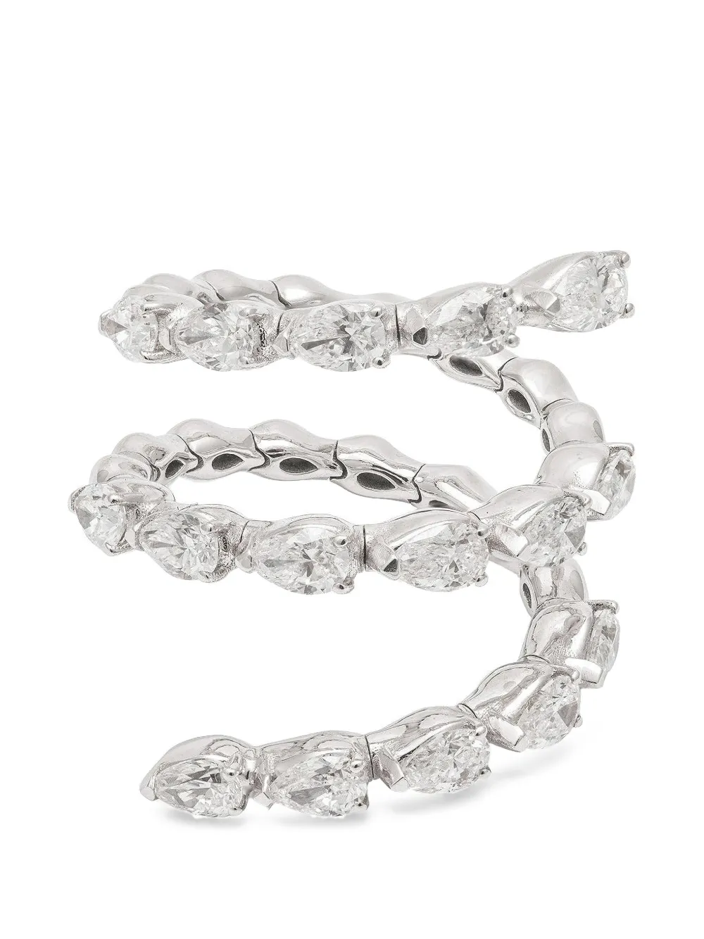 ZYDO diamond spiral ring - Argento